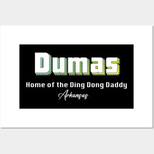 Dumas Arkansas Yellow Text Posters and Art